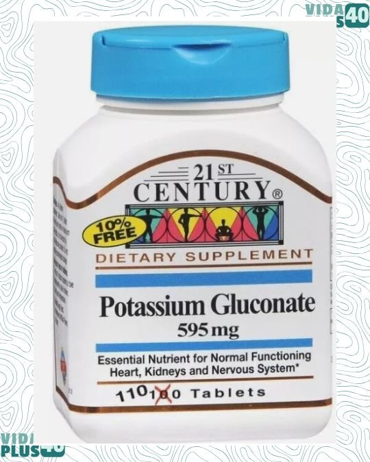 21st Century Potassium Gluconate 595mg Tablets 110ct (2 Pack)