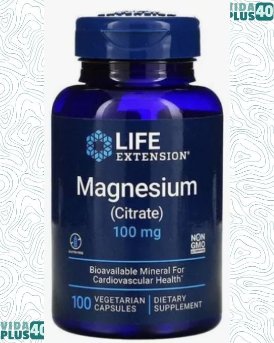 Magnesium Citrate - 100mg - 100caps - Life Extension Sabor Sin Sabor