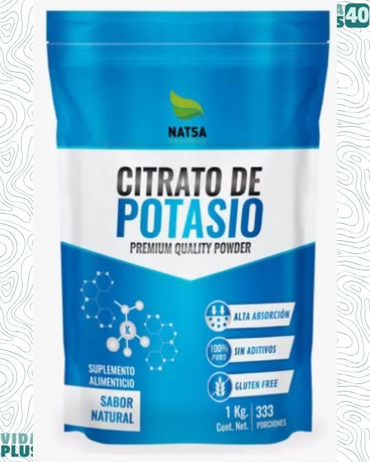 Citrato De Potasio 1 Kg Sabor Natural Natsa