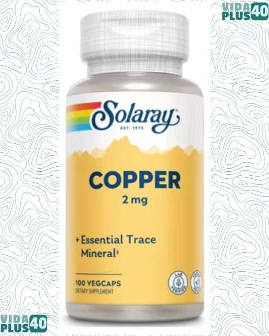 Cobre quelado, 2 mg, Solaray, 100 cápsulas