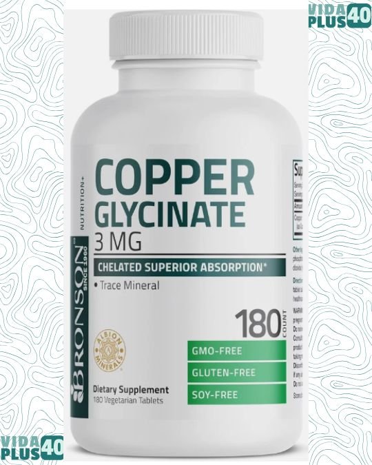Bronson Copper Glycinate 3 MG Chelated Superior Absorption Non-GMO