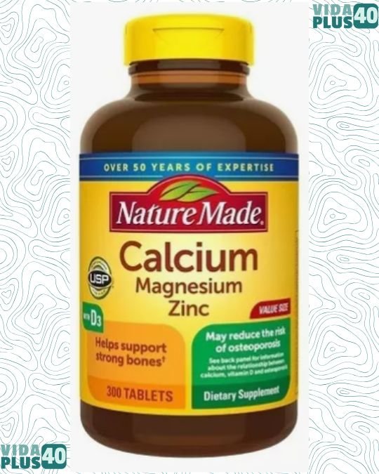 Nature Made Calcio Magnesio Y Zinc De 300 Tabletas Sabor Sin sabor
