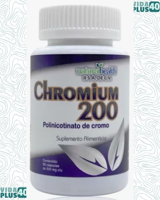 Polinicotinato De Cromo 200mg 90 Cápsulas Natural Health