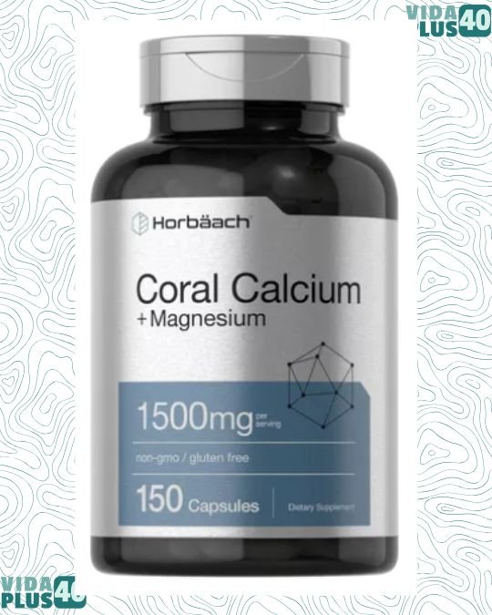 Calcio Coral + Magnesio 1500mg Huesos Fuertes 150 Americano Sabor Sin Sabor
