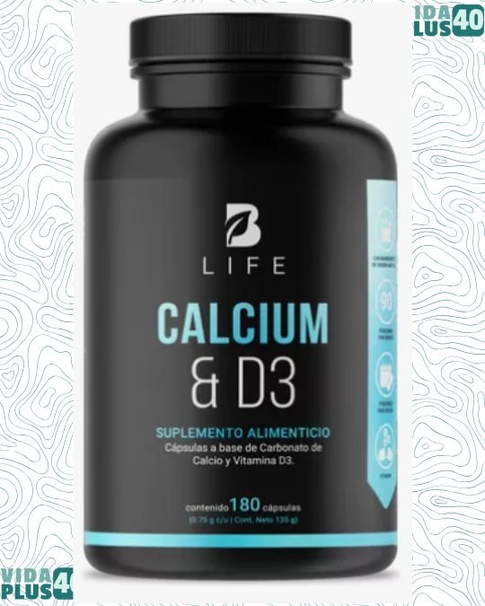 Calcio 600mg + D3 400 Ui De 180 Cápsulas. B Life Sabor Sin sabor